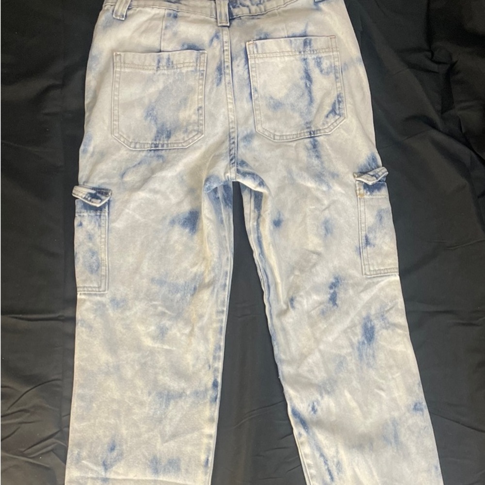 simple society jeans blue/white size:m 7/28